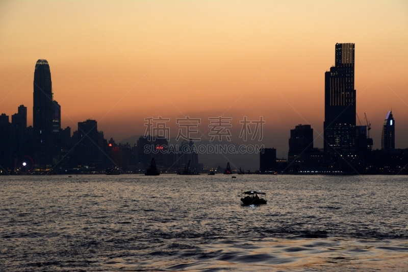 Hong Kong and Victoria Harbour at sunset