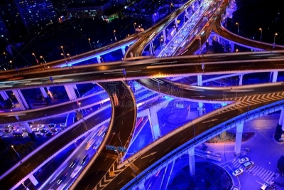 路口,上海,延安,龙,数字9,室内过夜,柱子,照明设备,车灯,光轨