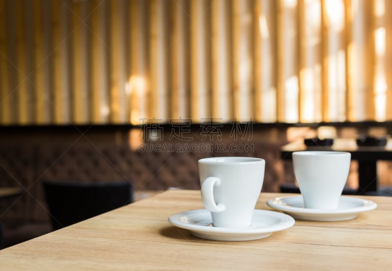 咖啡杯,两个物体,白色,有序,杯,卡布奇诺咖啡,茶杯,现代,黑咖啡,马克杯