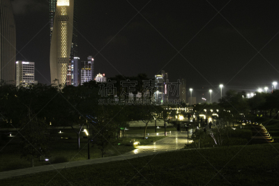 科威特,塔,科威特塔,建筑外部,风景,图像,光轨,波斯湾,无人,户外