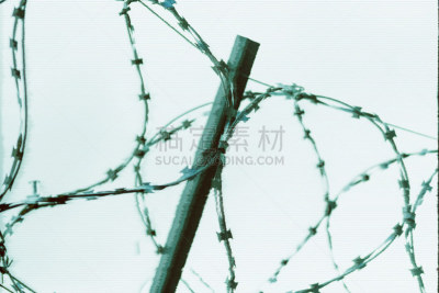 禁止的,带刺铁丝网,横越,篱笆,非都市风光,图像特效,国境线,电子脉冲音效,安全