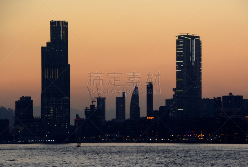 Hong Kong and Victoria Harbour at sunset