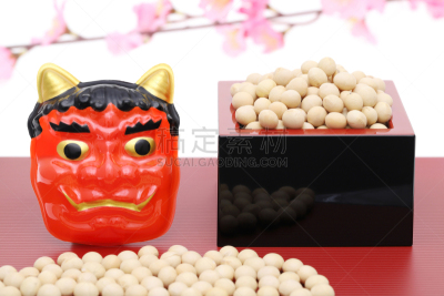 日本,事件,面具,水平画幅,节分,无人,传统,梅花,海产,大豆