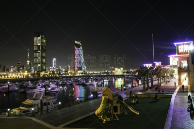 科威特,塔,科威特塔,建筑外部,风景,图像,光轨,波斯湾,无人,户外