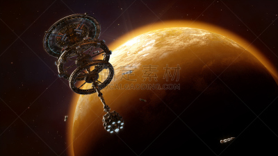 空间站,太空船,科技,太空,图像,加拿大,无人,行星,水平画幅,留白