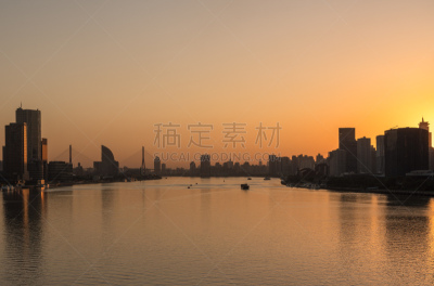 黄浦江,黎明,上海,在上面,商务,现代,著名景点,河流,背景,户外