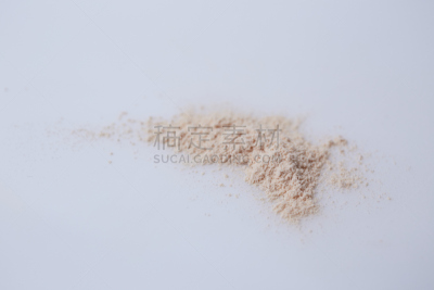 扑面粉,白色背景,化妆用品,留白,彩妆,碾碎了的,干的,腮红,人的眼睛,白色