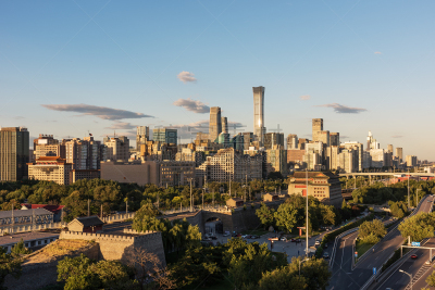 北京,国际著名景点,明朝风格,曙暮光,交通,黄昏,公路,现代,户外,建筑