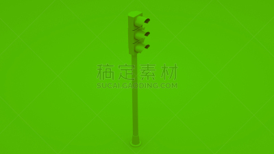 Green Traffic Light Signals. 3D illustration