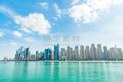 现代,迪拜,华贵,波斯湾,户外,建筑,迪拜码头,家庭保险,房地产,公寓
