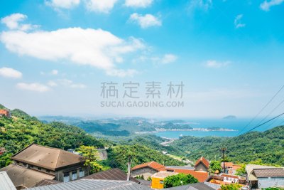 自然,风景,传统,清新,云,公园,著名景点,古典式,屋顶,夏天
