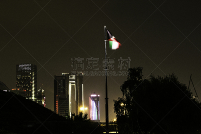 科威特,塔,科威特塔,建筑外部,风景,图像,光轨,波斯湾,无人,户外