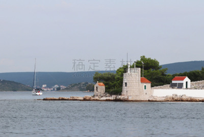 长椅,游艇,海港,灯塔楼,码头,无人,黎明,等,阳光光束,进入