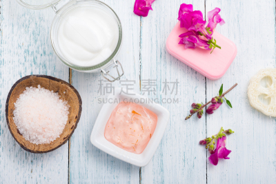化妆用品,健康保健,品红色,浴盐,怀旧风格,个人卫生用品,丝瓜,苏打水,广口瓶,乡村风格