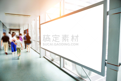 布告栏,空中走廊,空白的,模板,现代,商业金融和工业,儿童,行人
