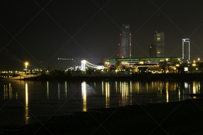 科威特,塔,科威特塔,建筑外部,风景,图像,光轨,波斯湾,无人,户外