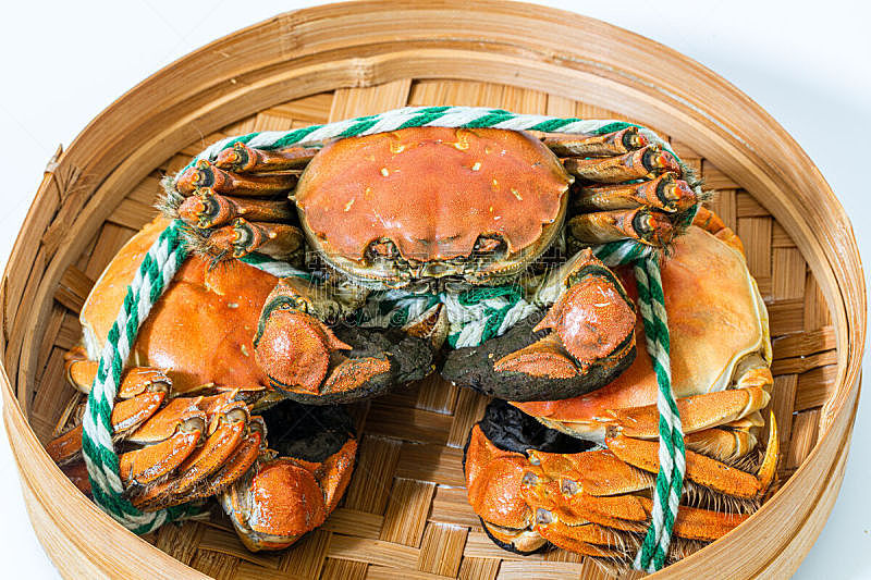 螃蟹,贝壳,白色背景,蓝蟹,大闸蟹,上海,活力,淡水蟹,东方食品,蒸菜