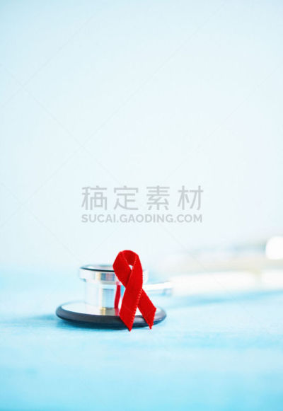 听诊器,背景,艾滋病警示丝带,健康保健,医疗器械,简单,色彩鲜艳,绿松石色,水鸭,社会意识符号
