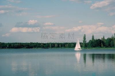 宁静,水,水平画幅,湖,有帆船,都市风光,地形,船拍视角,运动,户外