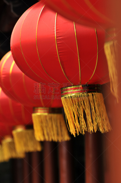 悬挂的,春节,灯笼,护身符,光,水平画幅,风景,幸福,夜晚