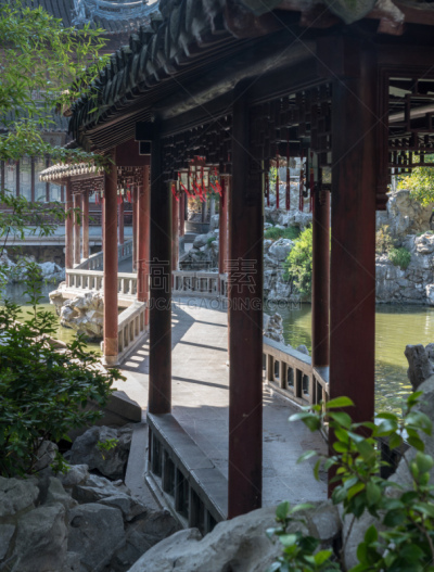 桥,豫园,上海,传统,池塘,著名景点,中国,花园路,小路,园林