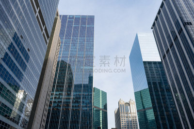 现代,芝加哥市,市区,办公大楼,商务,城市生活,芝加哥鲁普商业区,户外,建筑,城市