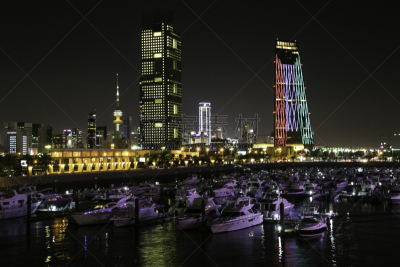 科威特,塔,科威特塔,建筑外部,风景,图像,光轨,波斯湾,无人,户外