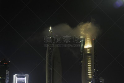 科威特,塔,科威特塔,建筑外部,风景,图像,光轨,波斯湾,无人,户外