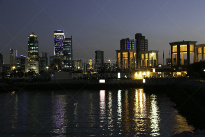 科威特,塔,科威特塔,建筑外部,风景,图像,光轨,波斯湾,无人,户外