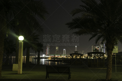 科威特,塔,科威特塔,建筑外部,风景,图像,光轨,波斯湾,无人,户外