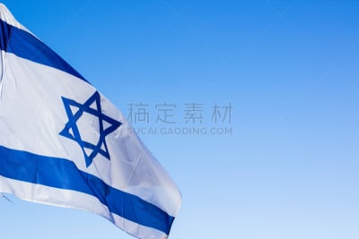 风,大卫王之星,背景,天空,白色,符号,以色列,无人,标志,蓝色