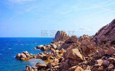 地中海,泰斯塔角,岩石,石头,华贵,晴朗,鲜绿色,南,欧洲,自然
