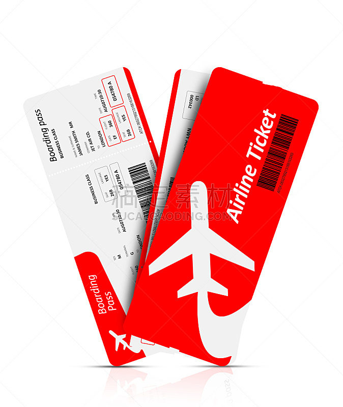 飞机,票,白色,船上,机票,白色背景,条形码,头等舱,优惠券,文档