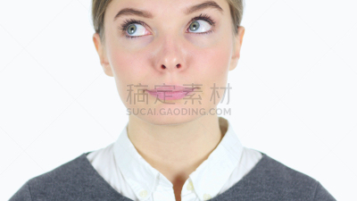 人的脸部,沮丧,白色背景,青年女人,特写,商务,中老年男人,姿态,肖像,眼泪
