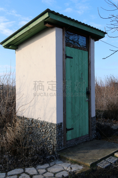 卫生间,房屋,前面,小屋,私密,公共建筑,户外,纸,寂寞,临时性厕所