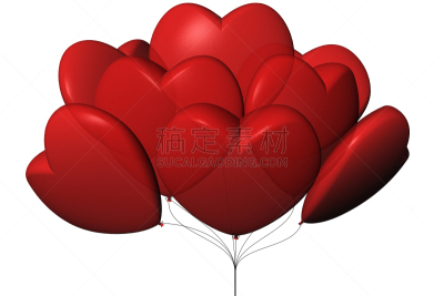 人类心脏,三维图形,白色背景,气球,绘画插图,贺卡,背景分离,蛋糕,浪漫,情人节卡