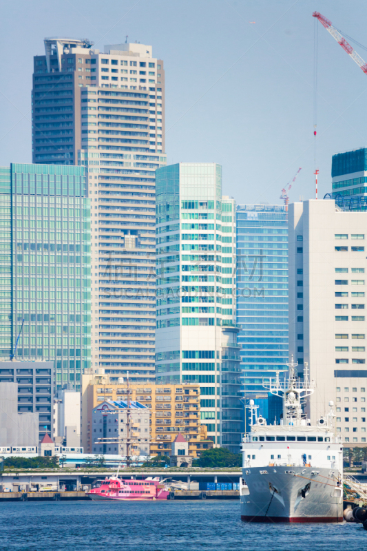 海景,东京,水面,现代,客轮,东京湾,商业金融和工业,城市扩张,丰洲,市区