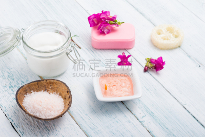 化妆用品,健康保健,品红色,浴盐,怀旧风格,个人卫生用品,丝瓜,苏打水,广口瓶,乡村风格