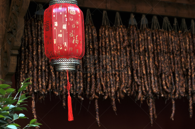 红色,悬挂的,货摊,灯笼,肉,密封食品,下巴,户外,暗色,传统