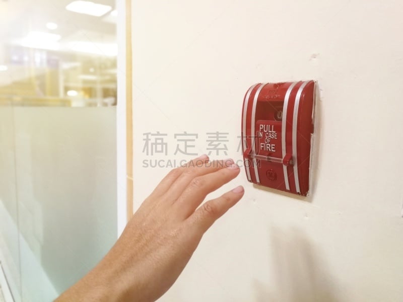 警铃,响亮的,紧急出口标志,安全,热,安全设备,有序,泰国,技术,设备用品