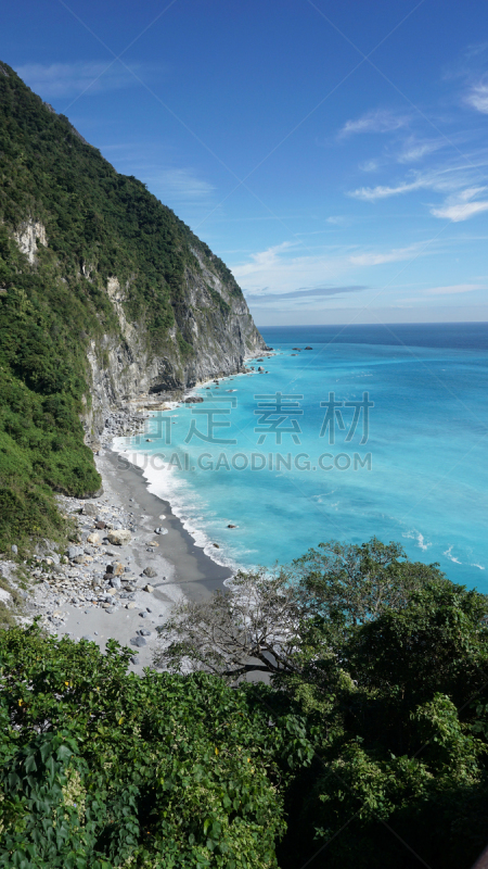 风景,海洋,垂直画幅,山,无人,在边上,夏天,户外,花莲,非凡的