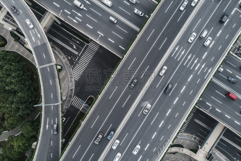 公路,高架道路,航拍视角,卡车,汽车,交通,现代,无人机,商业金融和工业,户外