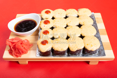 奶酪,巨大的,鸭舌帽,菜单,日本食品,米,三文鱼,生鱼片寿司,鱼类,白色