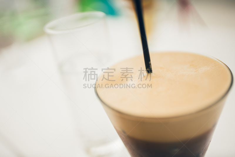 浓咖啡,有序,背景分离,杯,希腊,卡布奇诺咖啡,现代,黑咖啡,马克杯,欢乐