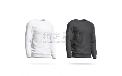 长袖衫,空白的,侧面视角,黑白图片,毛衣,剪贴路径,洗碗布,空的,运动,纺织品
