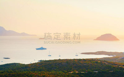 地中海,岛,旅途,华贵,黄昏,意大利萨丁岛,鲜绿色,萨萨里,南,自然