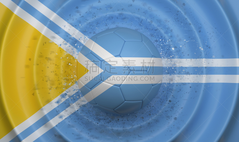 Tuva, soccer ball on a wavy background