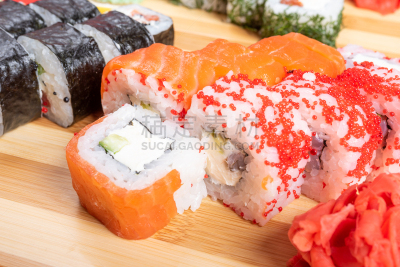 寿司,费城,红鱼子酱,三文鱼卷,菜单,日本食品,米,三文鱼,生鱼片寿司,鱼类