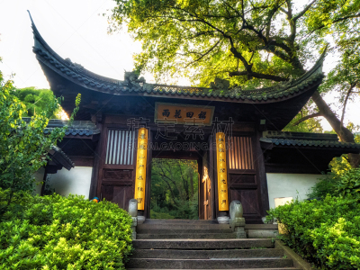 中国,杭州,浙江省,灵隐寺,神,佛,弥勒佛,远古的,著名景点,传统