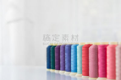线,线轴,背景,裁缝,工作场所,白色,成一排,桌子,留白,缝纫